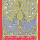 1916 Antique JAPAN Japanese Art Nouveau Postcard Peacock Alphabets New Year #EA365