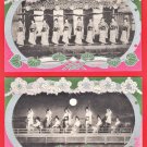 Set of 2 Antique JAPAN Japanese Postcards Dancing Geisha Girls Nagoya #EG142