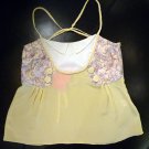 Ladies thai silk floral tank top LARGE