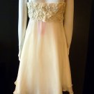 Ladies thai silk cream color  babydoll dress XSMALL
