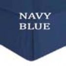 BED SKIRT SOLID QUEEN NAVY BLUE