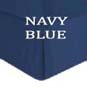 BED SKIRT SOLID QUEEN NAVY BLUE