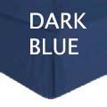 BED SKIRT SOLID  CAL KING DARK BLUE