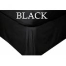 BED SKIRT SOLID OLYPMIC QUEEN BLACK