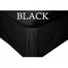 BED SKIRT SOLID  CAL-KING BLACK