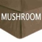 BED SKIRT SOLID  FULL  MUSHROOM