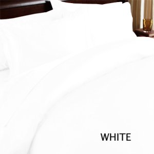 DUVET SET SOLID CAL KING WHITE