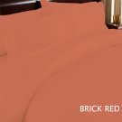 DUVET SET SOLID  TWIN  XL  BRICK RED