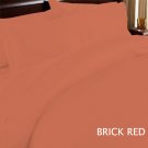 DUVET SET SOLID  KING    BRICK RED