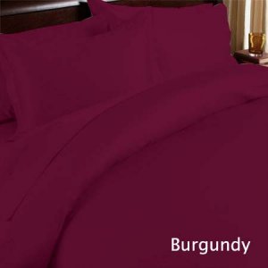 DUVET SET SOLID CAL  KING BURGUNDY