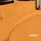 DUVET SET SOLID CAL  KING AMBER