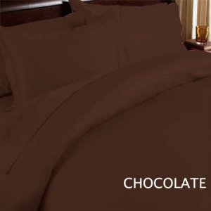 DUVET SET SOLID  KING CHOCOLATE