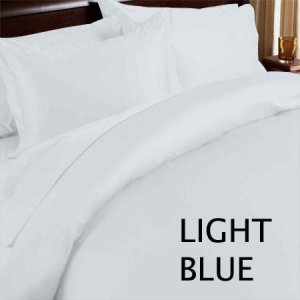 DUVET SET SOLID CAL- KING  LIGHT BLUE