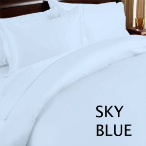 DUVET SET SOLID TWIN  SKY BLUE