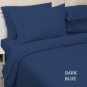 SHEET SET SOLID  KING  DARK BLUE