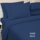 SHEET SET SOLID TWIN XL DARK BLUE