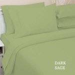 SHEET SET SOLID TWIN  DARK SAGE