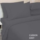 SHEET SET SOLID TWIN CARBON GREY
