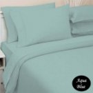 SHEET SET SOLID FULL AQUA BLUE