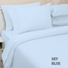 SHEET SET SOLID FULL SKY BLUE