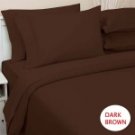 SHEET SET SOLID  OLYMPIC  QUEEN  DARK BROWN