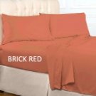 FITTED SHEET SOLID FULL  BRICK RED