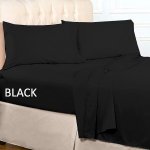 FITTED SHEET SOLID KING  BLACK