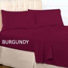 FITTED SHEET SOLID TWIN XL BURGUNDY