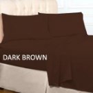 FITTED SHEET SOLID FULL  DARK BROWN
