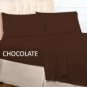 FITTED SHEET SOLID QUEEN  CHOCOLATE