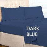 FITTED SHEET SOLID KING  DARK BLUE