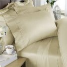 WaterBed Sheet Set King Ivory Solid 100%Egyptian Cotton