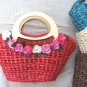 26211-ruchworked flower bags with wood holder