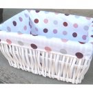 34444 willow baskets with lining and white colour