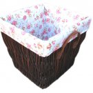 34439 willow deeped baskets with lining and chocolater colour
