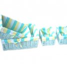 34103 willow baskets with blue colour(4pcs for one set)