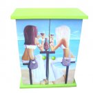 71509 wood small cabinet with green colour