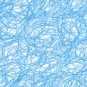 Blue Scribbles, by the yard