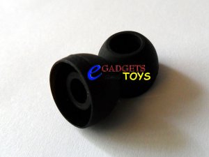 3 pair Black Medium Replacement Silicone Ear Buds Gels Tips Skullcandy FMJ TiTAN 50/50 INK'D Earphones