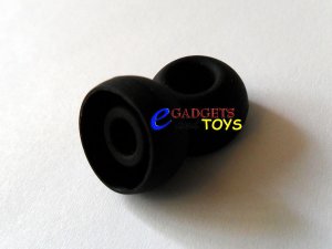 3 pair Black Large Replacement Silicone Ear Buds Gels Tips Skullcandy FMJ TiTAN 50/50 INK'D Earphones