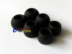 S/M/L Black Replacement Silicone Ear Buds Gels Tips Skullcandy FMJ TiTAN 50/50 INK'D Earphones