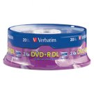 Verbatim 20-Pack 2.4X 8.5GB/240Min DVD+R Double Layer Spindle