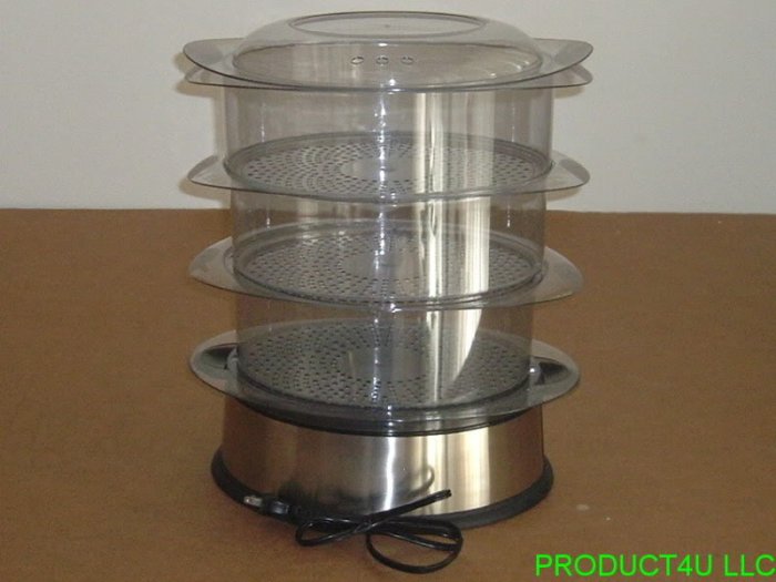 COOK'S ESSENTIALS CES2D 3 TIER food STEAMER