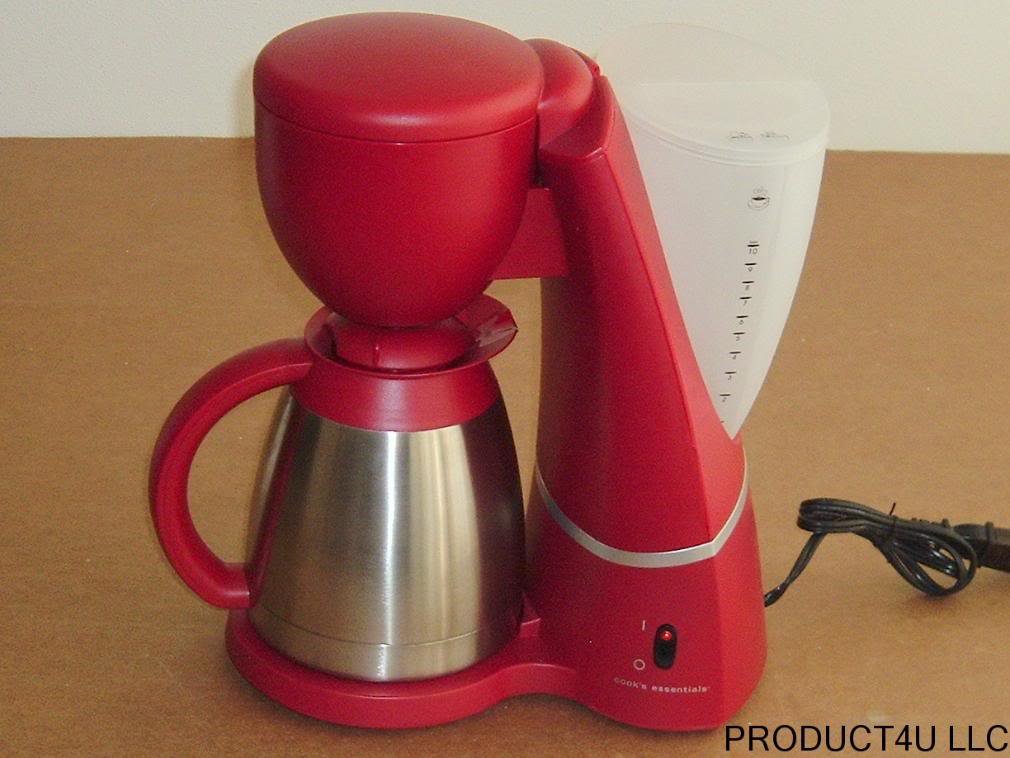 Cook's Essentials CECM10R Thermal Coffee Maker RED