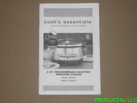 Cook's Essentials 6qt Programmable Oval Electric Pressure Cooker