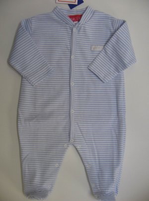 SUCETTE Antimicrobial Cotton PAJAMA- 0M, Sky blue, Imported.