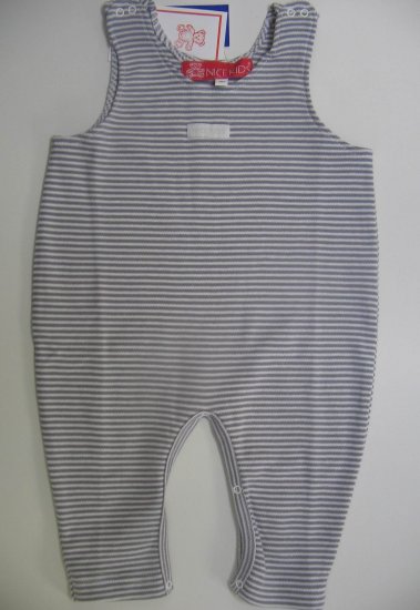 SUCETTE Antimicrobial Cotton Overall- 6M, Gray. Imported.