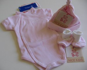 SUCETTE Antimicrobial Cotton Baby Essential Combo- Sky blue, 0M. Imported.