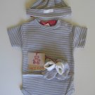 SUCETTE Antimicrobial Cotton Baby Essential Combo- Grey, 3M. Imported.