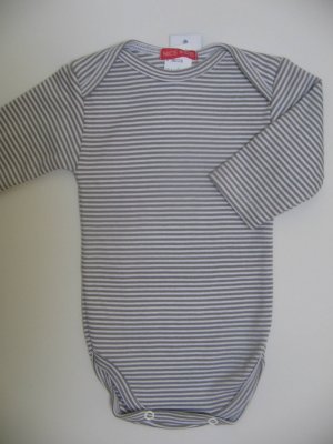 SUCETTE Antimicrobial Cotton short sleeved Bodysuit- 6M, Grey. Imported.